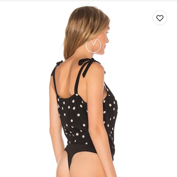 Lovers and Friends Evan Cami Bodysuit in midnight polka dot - Picture 4 of 7
